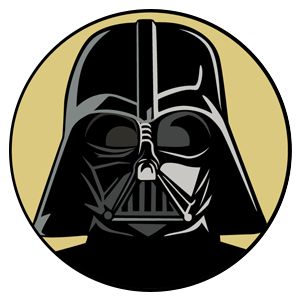 Star Wars Darth Vader Round Sticker. Star Wars App Icons, Darth Vader Cartoon, Darth Vader Icon, Darth Vader Face, Star Wars Birthday Cake, Darth Vader Mask, Yoda Sticker, Star Wars Cartoon, Star Wars Stickers