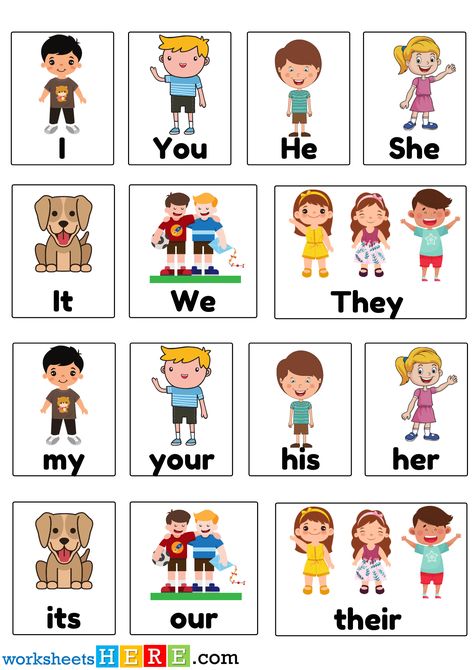 Possessive Adjectives For Kids, Personal And Possessive Pronouns, Possessive Adjectives Worksheets, Object Pronouns Worksheets, Possessive Pronouns Activities, Personal Pronouns Activities, Possessive Pronouns Worksheet, Phrasal Verbs With Up, Adjectives For Kids