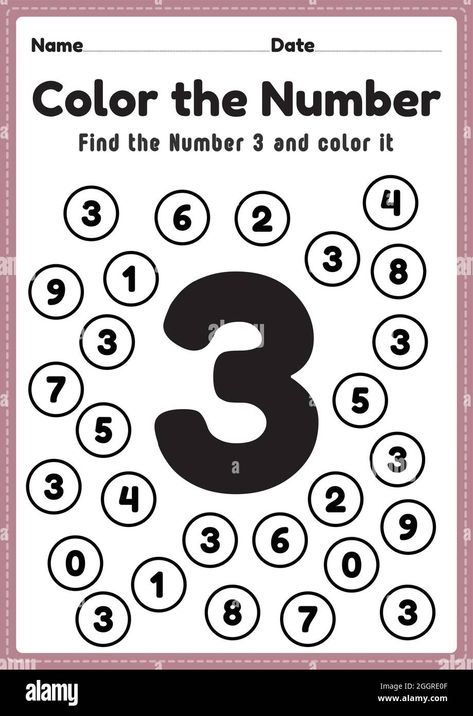 Pre K Math Worksheets, Preschool Math Printables, Worksheet Number, Preschool Number Worksheets, Fun Math Worksheets, Number Worksheet, Preschool Math Worksheets, Abc Coloring Pages, Math Coloring