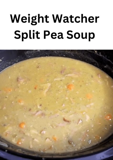 Weight Watcher Split Pea Soup - KETOOX | Family Recipes Recipe For Split Pea Soup, Keto Bbq Sauce, Baked Pesto Chicken, Split Pea Soup Recipe, Weight Watchers Soup, Corned Beef Hash, Beef Hash, Cream Cheese Muffins, Split Pea Soup