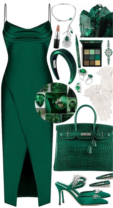 Dark Green Dress Outfit, Emerald Green Outfit Ideas, Green Dress For Wedding, Elegant Green Dress, Fashion Design Ideas, Emerald Green Outfit, Green Outfit Ideas, Green Outfits For Women, Green Dress Outfit