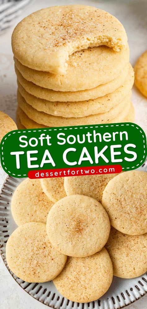 Turn to this holiday baking recipe for a special sweet treat! These Christmas cookies are also perfect for tea parties. Everyone will love nibbling on these Southern Tea Cakes that are soft, chewy, and cake-like! Southern Cookies, Old Fashion Tea Cake Recipe, Tea Cake Cookie Recipe, Old Fashioned Tea Cakes, Tea Cookies Recipe, Southern Tea, Tea Cakes Southern, Tea Party Desserts, Tea Cake Cookies