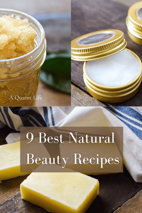 9 Best Natural Beauty Recipes (DIY Hair and Skincare) - A Quaint Life Eye Cream Recipe, Beauty Without Makeup, Natural Dry Shampoo, Natural Eye Cream, Organic Skin Care Recipes, Homemade Face Cream, Homemade Facial, Sugar Scrub Homemade, Natural Beauty Recipes