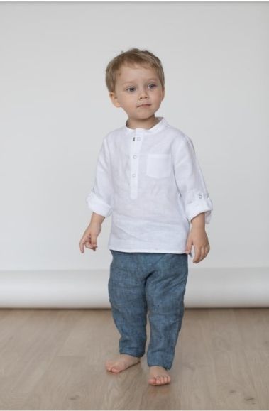 Linen Shirt For Boys - Free Sewing Pattern (Sizes 2-7 Years) - Do It Yourself For Free Boys Sewing Patterns Free, Boys Linen Pants, Boys Denim Shirt, Boys Linen Shirt, Boys Clothes Patterns, Boys Shirts Pattern, Boys Sewing Patterns, Kids Wear Boys, Kids Dress Boys