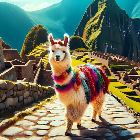 Peru Illustration, Llama Peruana, Peru Alpaca, Llama Arts, Rose Candle, Ap Art, Machu Picchu, Pics Art, Share Photos