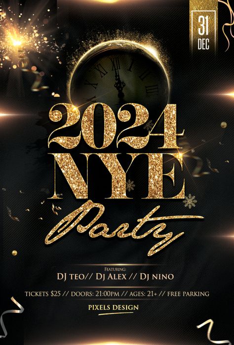 New Year's Eve Flyer, New Years Eve Events, New Year Flyer, Campaign Ads, Happy 2023, New Year Wishes Images, New Years Eve Invitations, New Year Post, Hotel Marketing