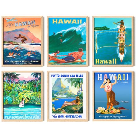 PRICES MAY VARY. HAWAIIAN DECOR: Immerse yourself in the awe-inspiring beauty of Hawaii with this stunning hawaiian island wall art. Featuring travel poster hawaii, islands poster, beach posters for room aesthetic and vintage surf pictures, it captures the essence of this tropical place VERSATILE SUMMER ROOM DECOR: Whether you're a travel enthusiast, a nature lover, or simply seeking a serene escape, this hawaiian room decor poster is the perfect addition to any space. It effortlessly transforms Tropical Room Decor, Summer Room Decor, Marco Vintage, Hundertwasser Art, Hawaiian Decor, Surf Poster, Surfing Pictures, Hawaiian Art, Vintage Hawaiian