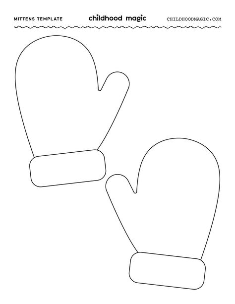 Mittens Template - Childhood Magic Mitten Template, Mittens Template, Mitten Pattern, Mittens Pattern, Mickey Mouse Ears, Pattern Ideas, Templates Printable Free, Template Ideas, Winter Clothing