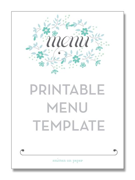 menu printable - would be so cute in a little frame with a dry erase marker Free Printable Menu Template, Free Printable Menu, Free Menu Templates, Printable Menu Template, Menu Card Template, Printable Wedding Menu, Birthday Menu, Menu Design Template, Restaurant Menu Template