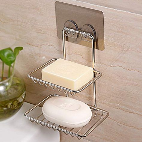 Bathroom Soap Holder Ideas, Metal Bathroom Accessories, Kitchen Soap Holder, Shampoo Holder, Wire Product, Storage Corner, Soap Sponge, Layered Soap, Bathroom Soap Holder