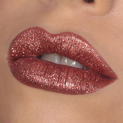 Shimmer Lipstick, Shiny Lipstick, Glitter Lipstick, Rock Rose, Lips Shades, Gold Beauty, Glitter Lips, Lip Art, Beautiful Lips