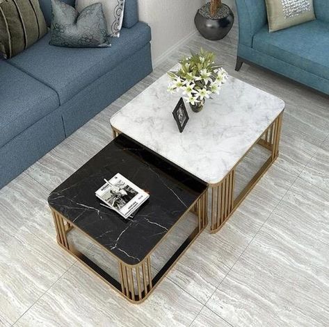 Center table available DM for order #namaslay #namaslaycustomstore #namaslaydesigns #namaslaycustomization Centre Table Design, Centre Table Living Room, Meja Sofa, Modern Square Coffee Table, Center Table Living Room, India Home Decor, Marble Top Coffee Table, Living Room Table Sets, Living Table