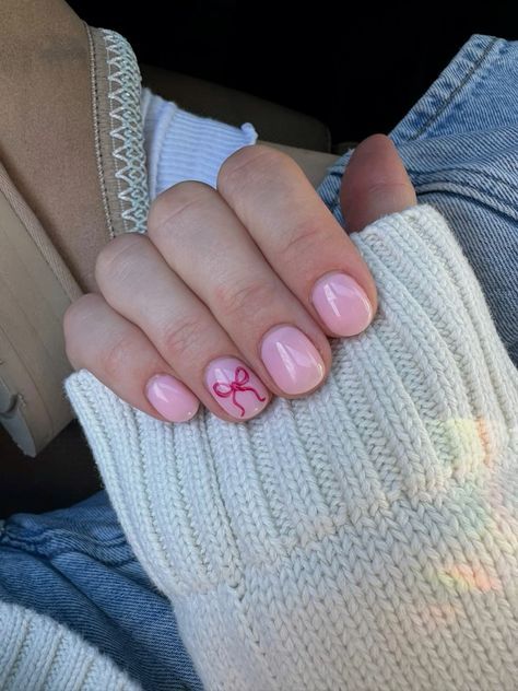 Christmas Nail Inspo Natural Nails, Very Very Short Nails Ideas, Gel Nail Inspo Short Winter, Nail Inspiration One Colour, Own Nails Design Short, Nail Designs With Regular Polish, Nail Art Inspo Short Nails, Girly Acrylic Nails Short Square, Pink Gel Nail Art