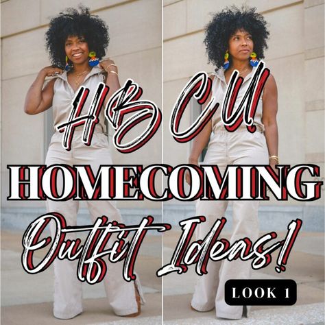 HBCU HOMECOMING OUTFIT 1 – USING ITEMS YOU MAY HAVE IN YOUR CLOSET! Homecoming Tailgate Fits Black Women, Hbcu Alumni Homecoming Outfits, Homecoming Tailgate Outfit Hbcu, Hbcu Homecoming Outfits Black Woman, School Homecoming Outfits, College Homecoming Outfit Hbcu, Homecoming Outfits Black Women, Hbcu Homecoming Outfits Tailgate, High School Reunion Outfit