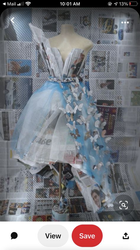 Recycled Dress Ideas, Recycled Gown, Art Inspiration Creative, Creative Tattoo Ideas, Recycled Costumes, Newspaper Dress, Halloween Costumes 2022, Recycled Outfits, Creative Tattoo