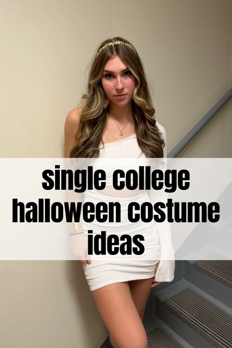 17 College Halloween Costume Ideas: Single Girls Edition (That You Haven't Seen Before) - Simply Life By Bri Costume Ideas Single, Halloween Costume Ideas Single, Brown Hair Halloween Costumes, School Halloween Costumes, College Halloween Costume Ideas, Basic Halloween Costumes, College Halloween Costume, Character Halloween Costumes, Quick Halloween Costumes