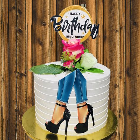 Girly Birthday Cakes For Women, Lady Cake Ideas, Cake Designs For Ladies, Girly Birthday Cakes, Diy Cake Topper Birthday, 39th Birthday, Girly Cakes, Tall Cakes, Diy Cake Topper