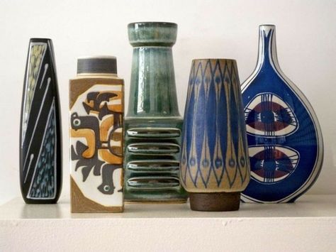 danish pottery | Selection of Danish midcentury pottery Favorites Mid Century Vases, Mid Century Modern Vase, Scandi Pottery, Mcm Pottery, Danish Pottery, European Ceramics, Scandinavian Pottery, Midcentury Design, Mid Century Modern Ceramics