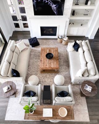 Large Living Room Layout, Open Living Room Design, Sofa Layout, Living Room Furniture Layout, Sala Grande, Decor Fireplace, Open Living Room, Livingroom Layout, Decor Home Living Room