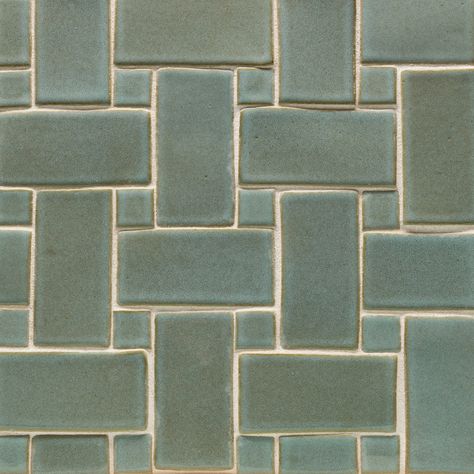 Craftsman Interior Design, Stonington Connecticut, Artisan Tile, Basket Weave Tile, Craftsman Tile, Ceramic Tile Bathrooms, Craftsman Interior, Artisan Tiles, Handcrafted Tile