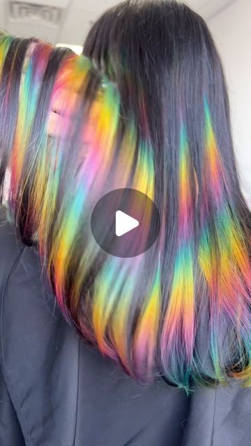 Rainbow Prism Hair, Prism Hair Color, Prism Hair, Crafts By Season, Pulp Riot Hair, Rainbow Prism, Pulp Riot, Unicorn Hair, Lisa Frank