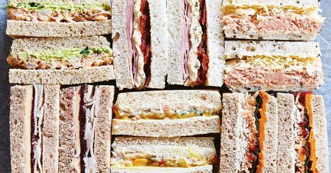 Lunch Box Hacks, Freezer Sandwiches, Yummy Sandwiches, Cream Cheese Corn, Tea Sandwich, Cranberry Turkey, Salmon Cream Cheese, Sandwich Platter, Corn Relish