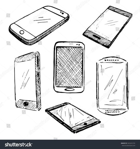 Sketch different phones, smartphones, iphon. Hand made vector illustration. #Ad , #Affiliate, #smartphones#phones#Sketch#iphon Smartphone Art, Simple Drawing Ideas, Interior Design Sketchbook, Sketch Background, Hand Phone, Hills And Valleys, Vector Sketch, What To Draw, Vintage Radio