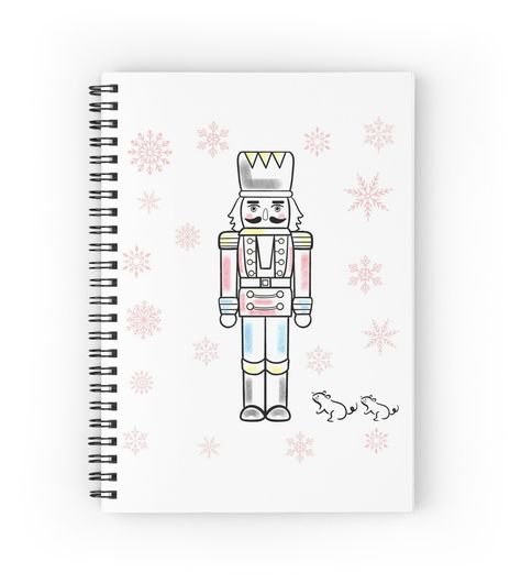 Spiral notebooks with high-quality edge-to-edge print on front. 120 pages in your choice of ruled or graph lines. This design has Nutcracker soldier drawing and mice about the ballet Christmas production "The Nutcracker". This drawing is great for ballerinas who will be in the Christmas Nutcracker Production. This is great as Christmas gifts especially to ballet dancers and classical ballet lovers. It is a great gift to family, friends, and loved ones. Happy Holidays! The Nutcracker Drawing, Easy Nutcracker Drawing, Nutcracker Drawing Easy, Nutcracker Doodle, Nutcracker Tattoo, Nutcracker Drawing, Ballet Dancer Drawing, Nutcracker Illustration, Dance Journal