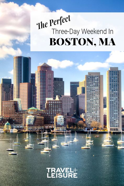 You can spend your entire life exploring Boston, one of New England’s most charming waterfront cities. But thanks to its compact—and completely walkable—downtown, it’s easy to see the highlights in a long weekend. #Boston #WeekendGetaway #Travel #Vacation #TravelIdeas #WeekendTrip #TravelBoston | Travel + Leisure - The Perfect Three-day Weekend in Boston Weekend In Boston, Boston Aesthetic, United States Road Trip, Boston Vacation, New England Road Trip, Boston Travel, New England Travel, Summer Getaway, Aesthetic Travel