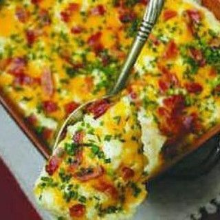 Potato Casserole Healthy, Mashed Potato Casserole Recipes, Vegetable Bake Recipes, Twice Baked Potato Casserole, Casserole Healthy, Twice Baked Potato, Mashed Potato Casserole, Twice Baked Potatoes Casserole, Homemade Chinese