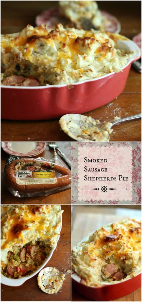 Easy smoked sausage shepherds pie is full of sausage, peppers, and vegetables in a creamy cheese sauce and topped with mashed potatoes. Definitely family pleasing comfort food! From http://RestlessChipotle.com /krogerco/ #nohasslesavorymeal #Pmedia #ad Sausage Shepherds Pie, Classic Meals, Easy Sausage Recipes, Shepherd Pie, Sausage And Mash, Restless Chipotle, Creamy Cheese Sauce, Smoked Sausage Recipes, Sausage Peppers