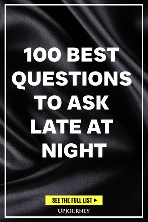 100 Best Questions to Ask Late at Night Things To Discuss With Your Partner, Late Night Questions To Ask, Late Night Conversations Topics, Late Night Questions, Late Night Talks Questions, Talking Stage Questions, Deep Talk Questions, Best Questions To Ask, 100 Questions To Ask