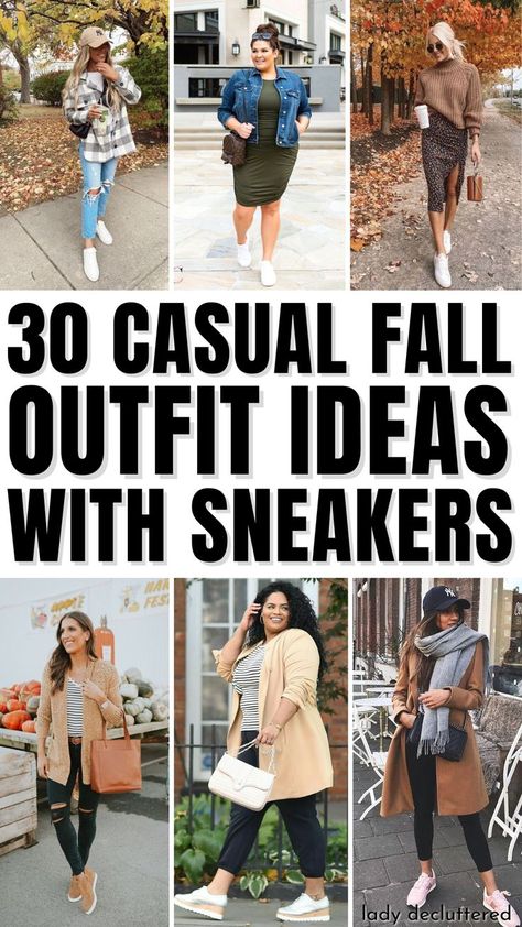 30 Casual Fall Outfit Ideas with Sneakers Inexpensive Clothes, Tennis Shoes Outfit, Simple Fall Outfits, Stylish Fall Outfits, Fashion Fail, Fall Outfit Ideas, Trendy Fall Outfits, Layering Outfits, Style Mistakes