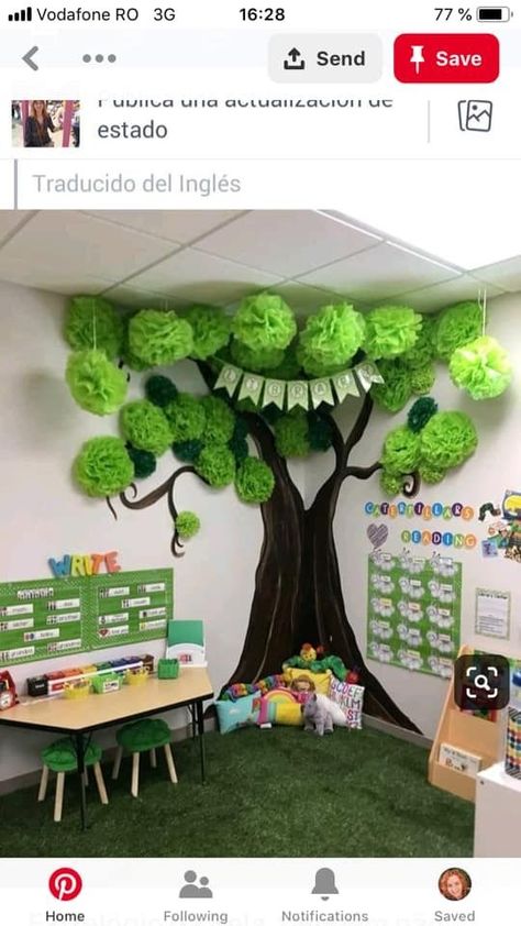 Classroom Tree, Reading Corner Classroom, Decoration Creche, Preschool Rooms, Kindergarten Classroom Decor, Preschool Classroom Decor, Church Nursery, Elementary Classroom Decor, Diy Classroom