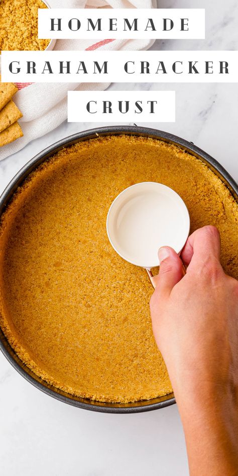 Gram Cracker Crust Desserts Easy, Gram Cracker Crust Desserts, Pies With Graham Cracker Crust, Grahm Cracker Crust, Amaretto Cheesecake, Homemade Graham Cracker, Graham Cracker Crust Recipe, Graham Cracker Recipes, Homemade Graham Cracker Crust