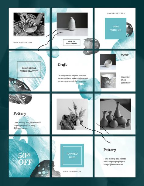 Creative Instagram Puzzle Template PSD - 12 Square Layout Templates Instagram Grid Layout, Square Layout, Instagram Grid Design, Instagram Puzzle Template, Instagram Design Layout, Instagram Branding Design, Insta Layout, Instagram Feed Layout, Puzzle Template