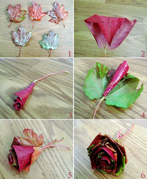 How to DIY Fall Leaf Rose Flower Bouquet | www.FabArtDIY.com LIKE Us on Facebook ==> https://www.facebook.com/FabArtDIY Flower Bouquet Video, Rose Flower Bouquet, Autumn Leaves Craft, Diy Flores, Plant Crafts, Deco Nature, Fall Deco, Leaf Crafts, Creation Deco