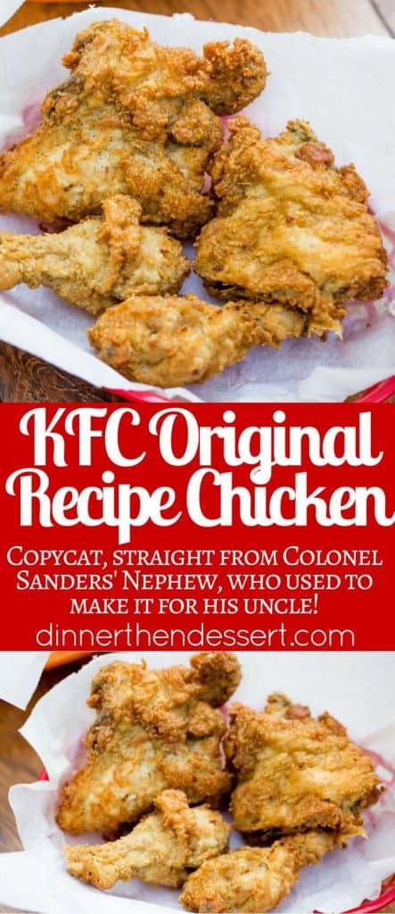 KFC Original Recipe Chicken (Copycat) - Dinner, then Dessert Kfc Original Recipe, Chicken Thights Recipes, Kfc Chicken Recipe, Resepi Ayam, Kfc Recipe, Kfc Chicken, Copykat Recipes, Copycat Restaurant Recipes, Ayam Goreng