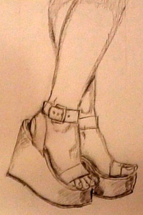 how to draw wedge shoes on feet Feet Drawing, Person Drawing, Fashion Drawing Sketches, Power Of Makeup, Sketches Tutorial, Easy Drawings Sketches, Cute Easy Drawings, Hand Art Drawing, Drawing Skills