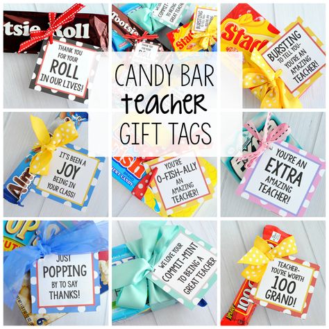 15 Memorable Teacher Gifts - R We There Yet Mom? Teacher Sweet Treats Appreciation Gifts, Sweet Teacher Gifts, Sweet Treat For Teacher Appreciation, Thank You Treats For Teachers, Thank You Appreciation Gifts, Teacher Appreciation Sweet Treat Ideas, Paraeducator Appreciation, Teacher Thank You Gift Ideas, Teacher Candy Gifts