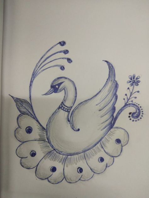 My drawing.Ghanshyam Gajjar Simple Motifs Drawing, Embroidery Drawing Picture, Embroidery Pictures Drawing, Cute Flower Drawing, Peacock Embroidery Designs, Traditional Tattoo Designs, Pencil Drawing Images, Pencil Drawings Of Flowers, Flower Pattern Drawing