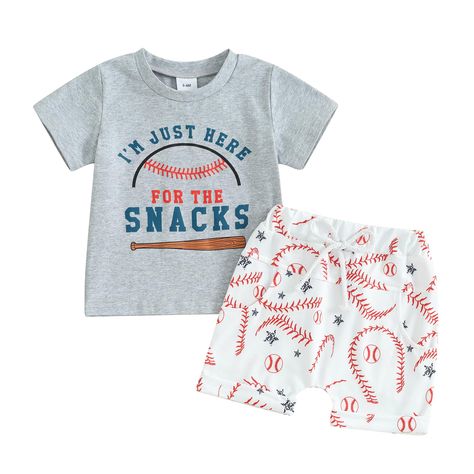 PRICES MAY VARY. 【Material】Baby boy baseball outfit toddler short sleeve t shirt top baseball shorts set 2pcs infant boys summer clothes is made of premium cotton blend. Ultra soft, breathable, skin friendly and light weight, very comfortable, perfect for baby boy summer wear. Baseball season toddler outfit, toddler game day outfit boys, baby boy baseball clothes, baseball outfit for baby boy, so so so cool. 【Design】Baseball outfits for baby boys, toddler boy baseball outfit, baby boy summer out Summer Wear For Boys, Baby Boy Baseball, Baseball Shorts, Toddler Baby Boy, Outfit Short, Baby Boy Summer, Baseball Outfit, Boys Summer Outfits, Fan Shirts