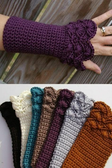 Glove Ideas, Crochet Glove, Crocheted Fingerless Gloves, Crochet Fingerless Gloves Free Pattern, Crochet Hand Warmers, Háčkovaná Čipka, Crochet Wrist Warmers, Fingerless Gloves Crochet Pattern, Ribbed Crochet