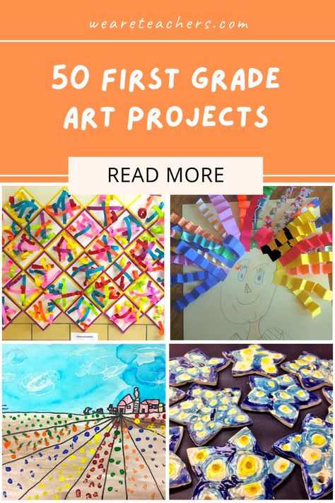 Kindergarten And First Grade Art Lessons, Arts And Crafts First Grade, Art Projects Back To School, First Grade Art Projects Back To School, September Art For First Grade, Grade 2 Art Ideas Activities, Art Ideas For 1st Grade, Year 1 Art Lessons, Grade One Art Projects