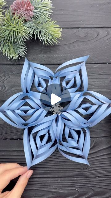 VIKI Studio Crafts on Instagram: "Easy Paper Snowflakes Paper Christmas decorations Tutorials #reels #foryou #tutorial #christmas #snowflakes #papercrafts" Large 3d Paper Snowflakes, Christmas Snowflake Decoration, Christmas Tree Decorations Crafts Kids, Paper Snow Flake Pattern, Fun Xmas Crafts For Adults, Easy Paper Snowflakes Diy, Paper Stars Diy Easy 3d Snowflakes, 3d Paper Snowflakes Templates Free, 3d Paper Snowflake Patterns Templates