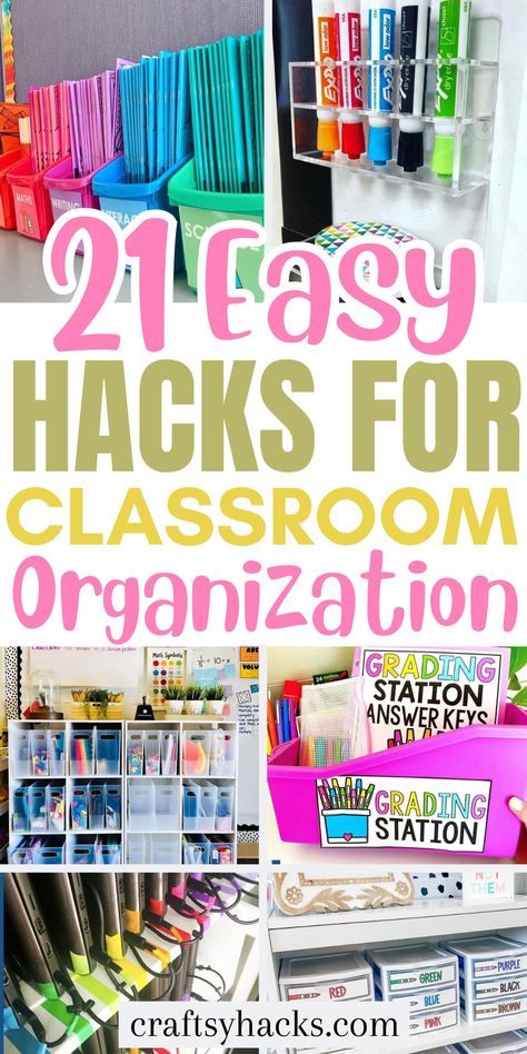 21 Classroom Organization Hacks Organizing My Classroom, Organization Ideas For The Classroom, Organization In The Classroom, Crate Organization Ideas Classroom, 1st Time Teacher Classroom, Teacher Organization Preschool, At Home Classroom Ideas, Classroom Copies Organization, Classroom Worksheet Organization