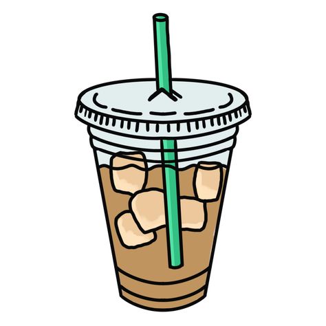 Iced Coffee Drawing, Bff Book, Bff Books, Iced Coffee Sticker, Pizza Art, Coffee Icon, Coffee Drawing, Coffee Stickers, Tattoo Inspo