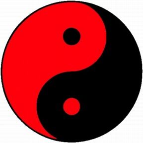 Dao Tattoo Red And Black, Yin Yang Images, Jing Y Jang, Ying Yang Art, Dark Wolf, Ying Yang Tattoo, Yang Tattoo, Yin Yang Art, Chinese Philosophy