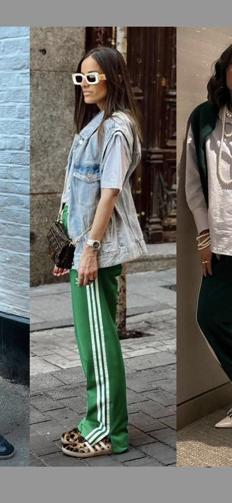 Adibreak Pants Outfit Women, Adidas Red Pants Outfit, Black Slacks Outfit Casual Street Styles, How To Style Adidas Pants, Adidas Retropy E5 Outfit, Adidas Dress Outfits, Sporty Outfits Spring, Samba Outfits Women, Sporty Pants Outfit