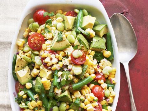 Succotash Salad Recipe, Succotash Salad, Oven Green Beans, Katie Lee Biegel, Green Beans With Almonds, Work Recipes, Fried Green Beans, Food Net, Food Network Magazine